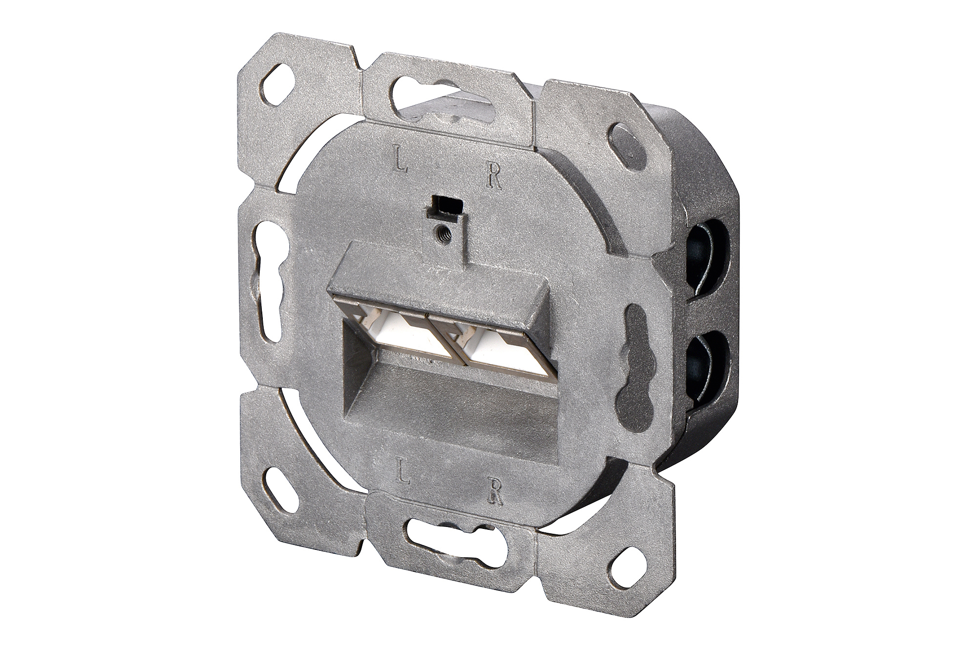 Cat.6 Netzwerkdose, 2x RJ45, UP, weiß