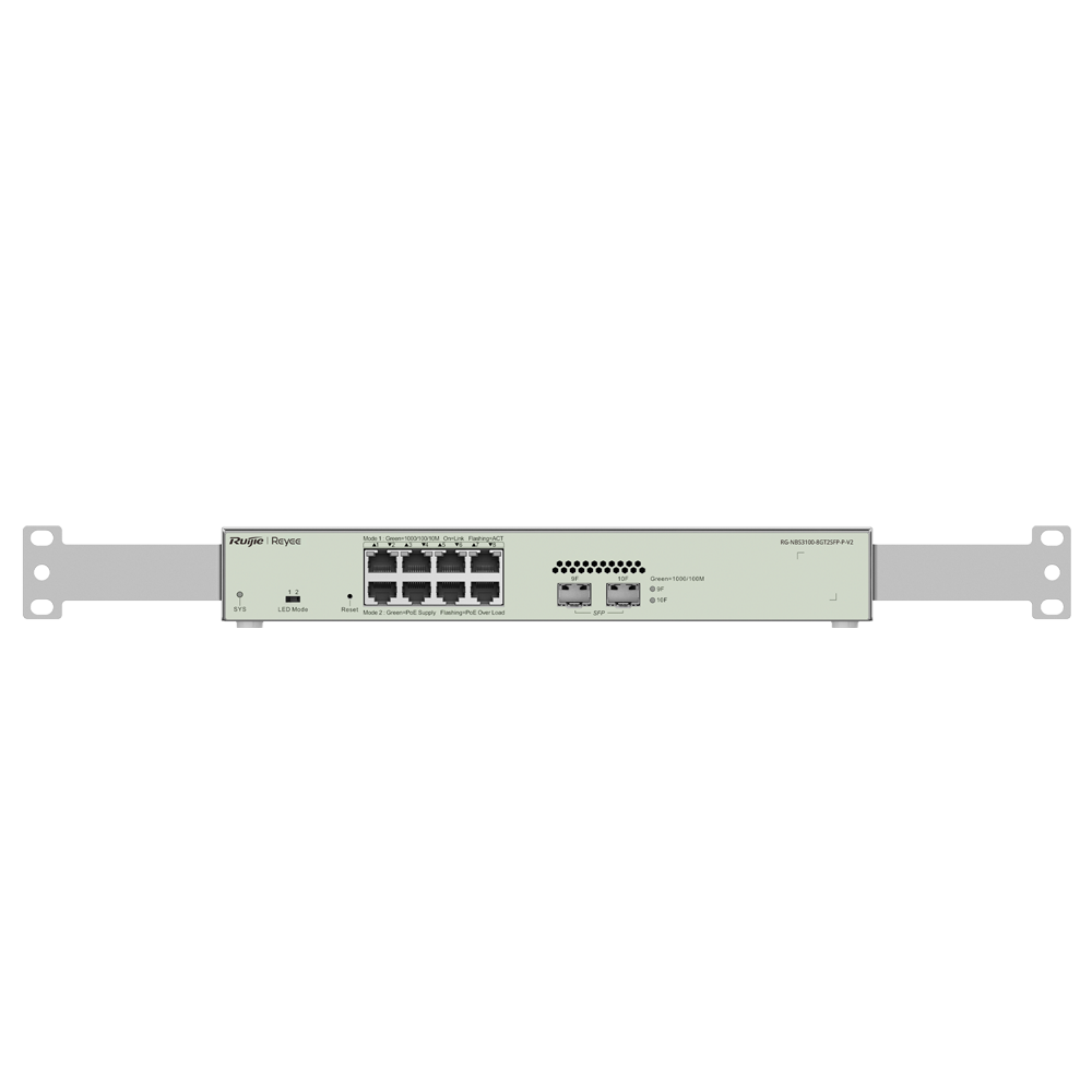 L2 PoE Switch, 8x Gbit, 2x SFP, 125W