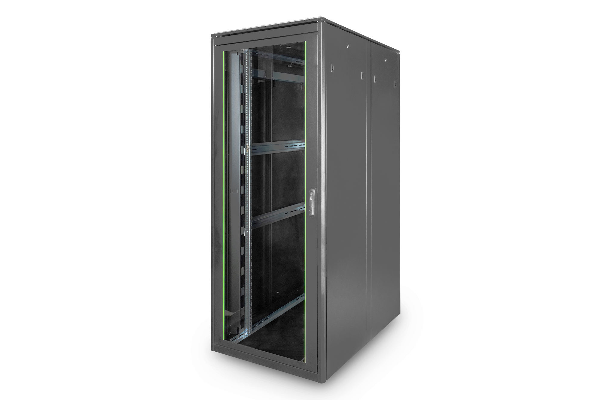 19 Zoll 42HE Netzwerkschrank, 800x1200mm, schwarz