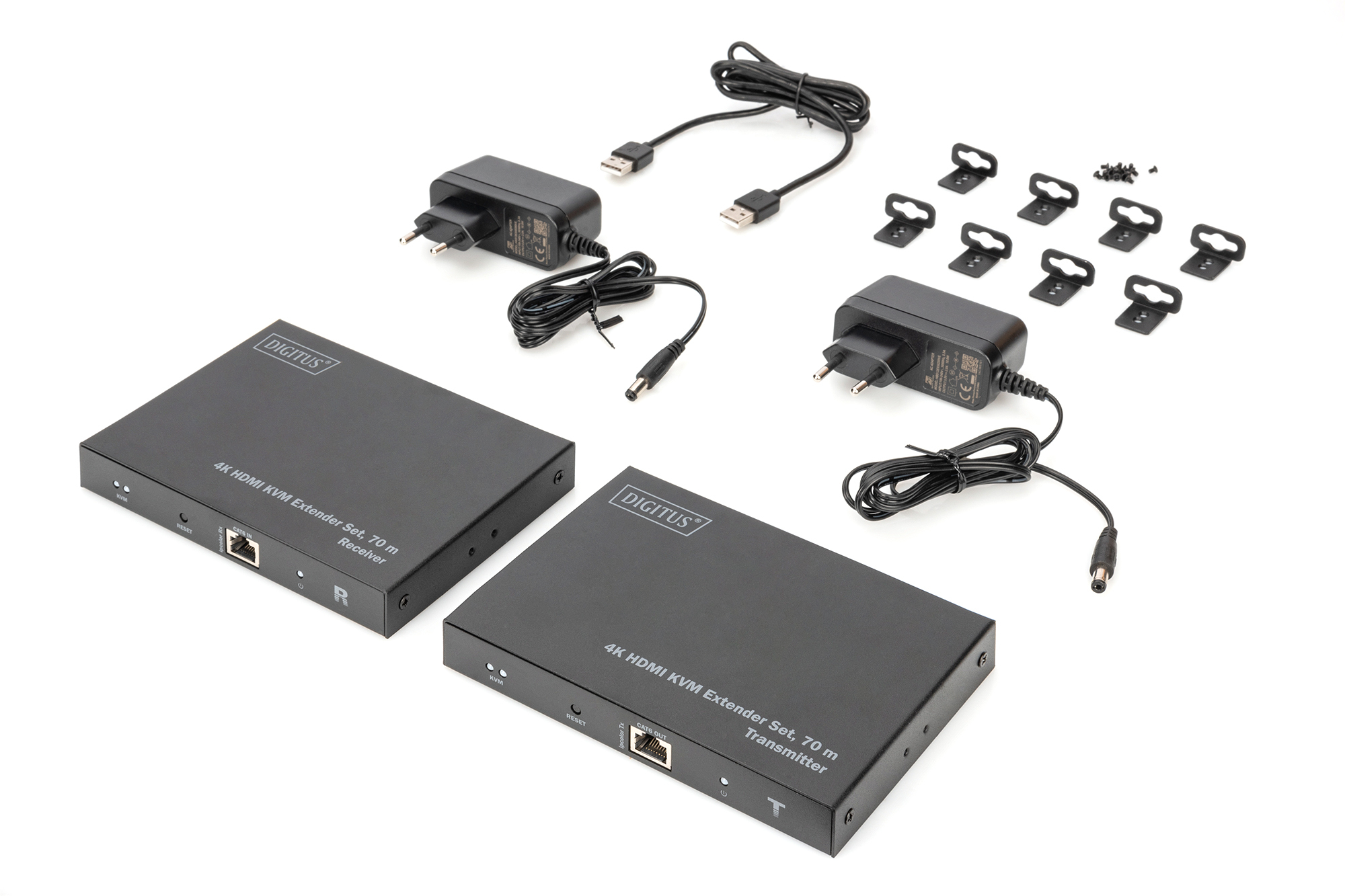 4K HDBaseT HDMI KVM Extender Set, 70m