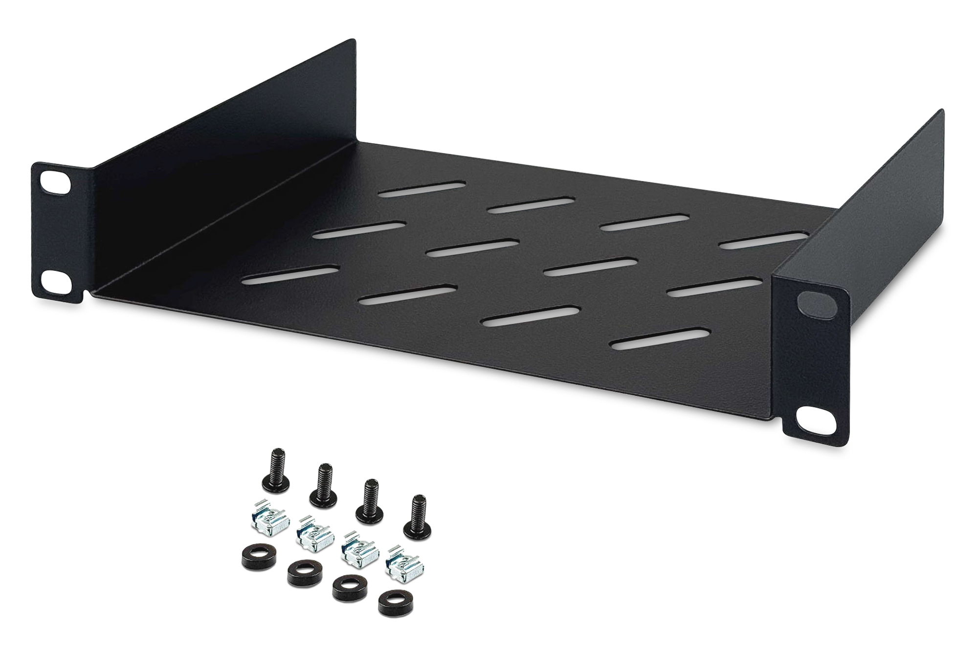 10" Fachboden, 1HE, 25kg, schwarz
