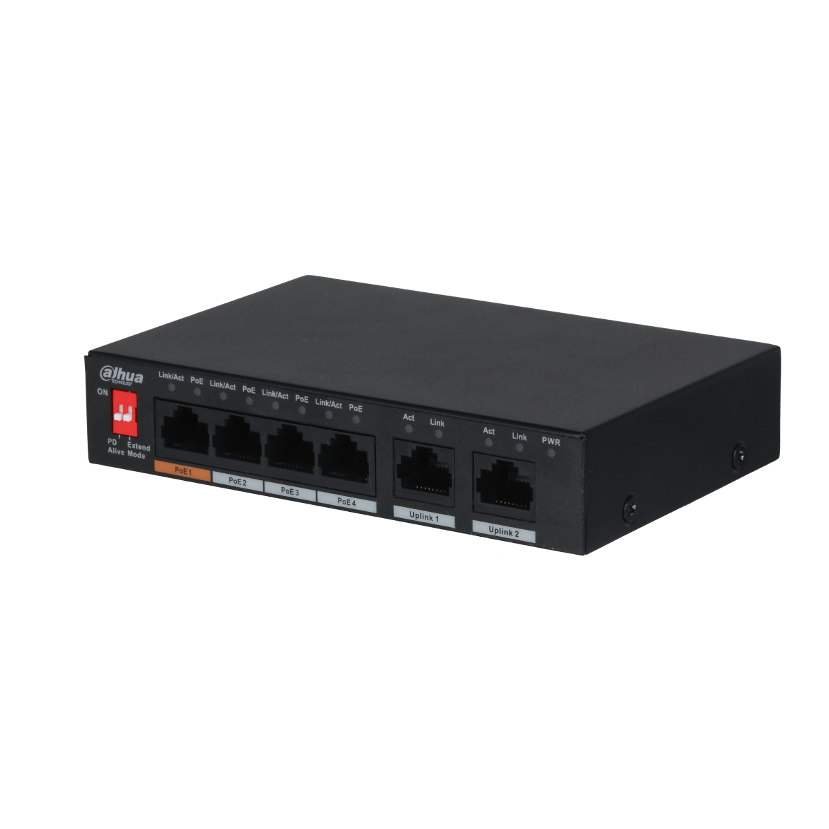6-Port FE PoE Switch, 4 PoE, 60 W
