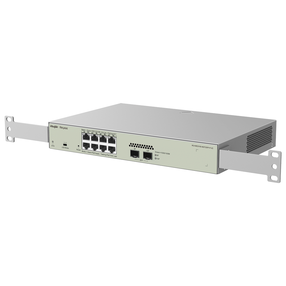 L2 PoE Switch, 8x Gbit, 2x SFP, 125W