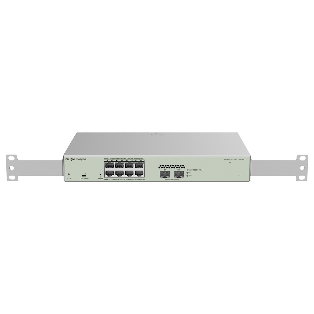 L2 PoE Switch, 8x Gbit, 2x SFP, 125W