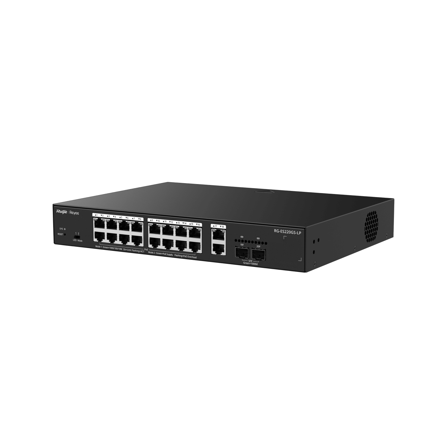 20-Port Gigabit PoE Switch, 16 PoE+, 130W
