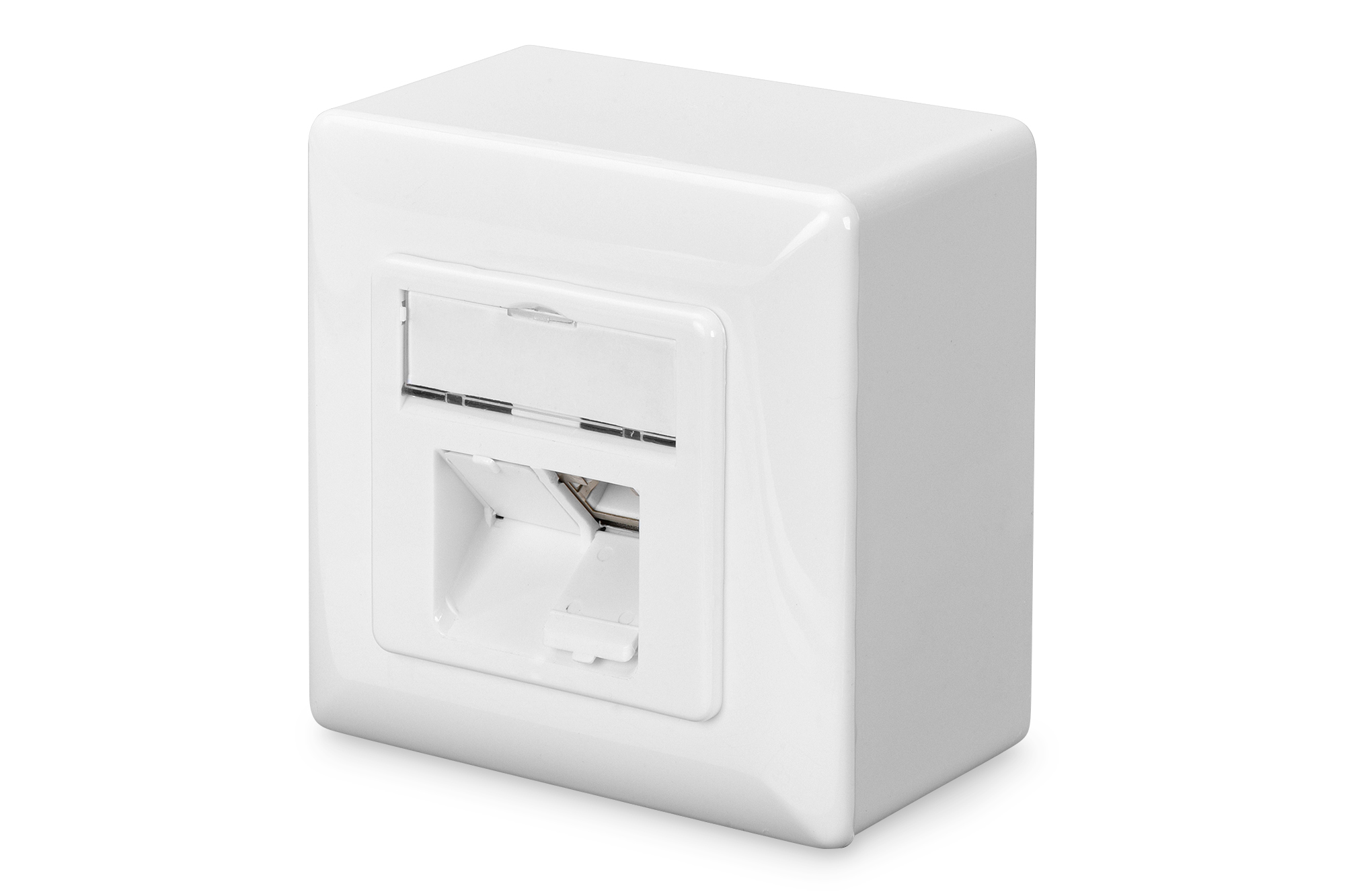 Cat.6 Netzwerkdose, 2x RJ45, AP, weiß