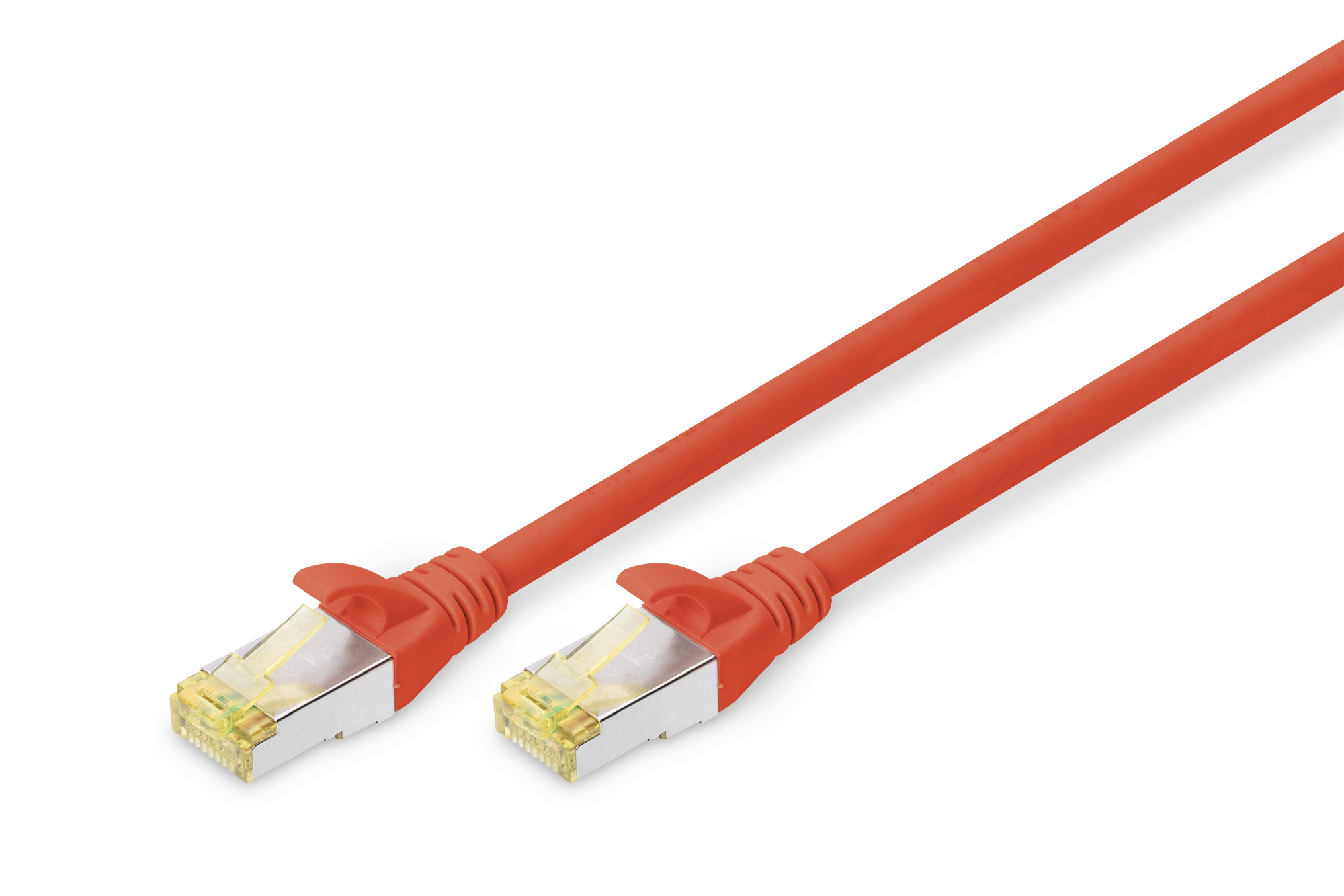 Cat 6A S/FTP Patchkabel, 0,5m Rot