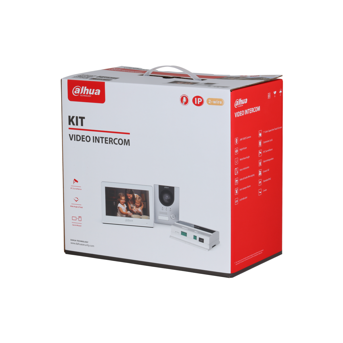 2-Draht-Sprechanlagen-Set, 7" Indoor, Aufputz