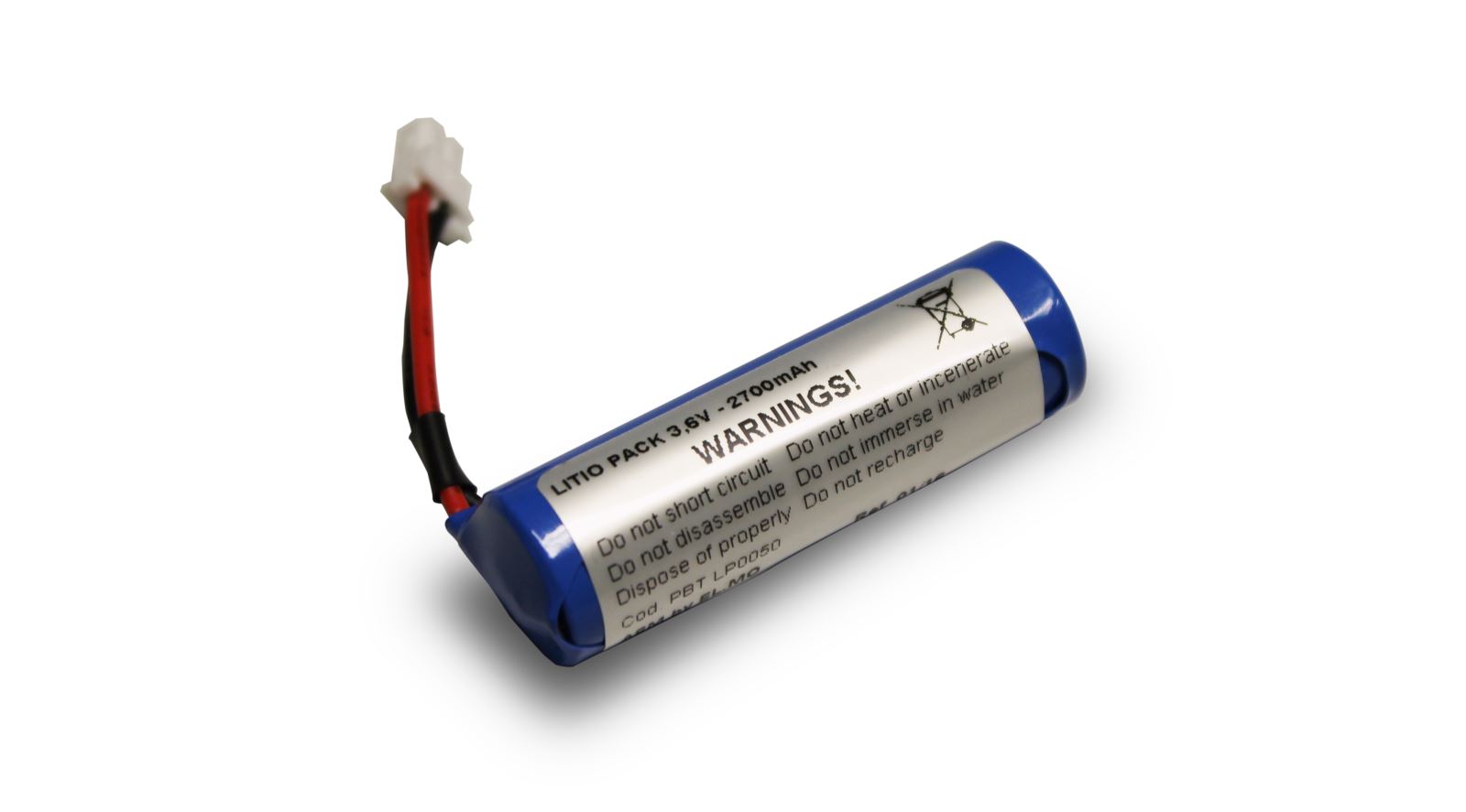 Lithium-Batterie-Pack 3,6 Vdc / 2.700 mAh für drah