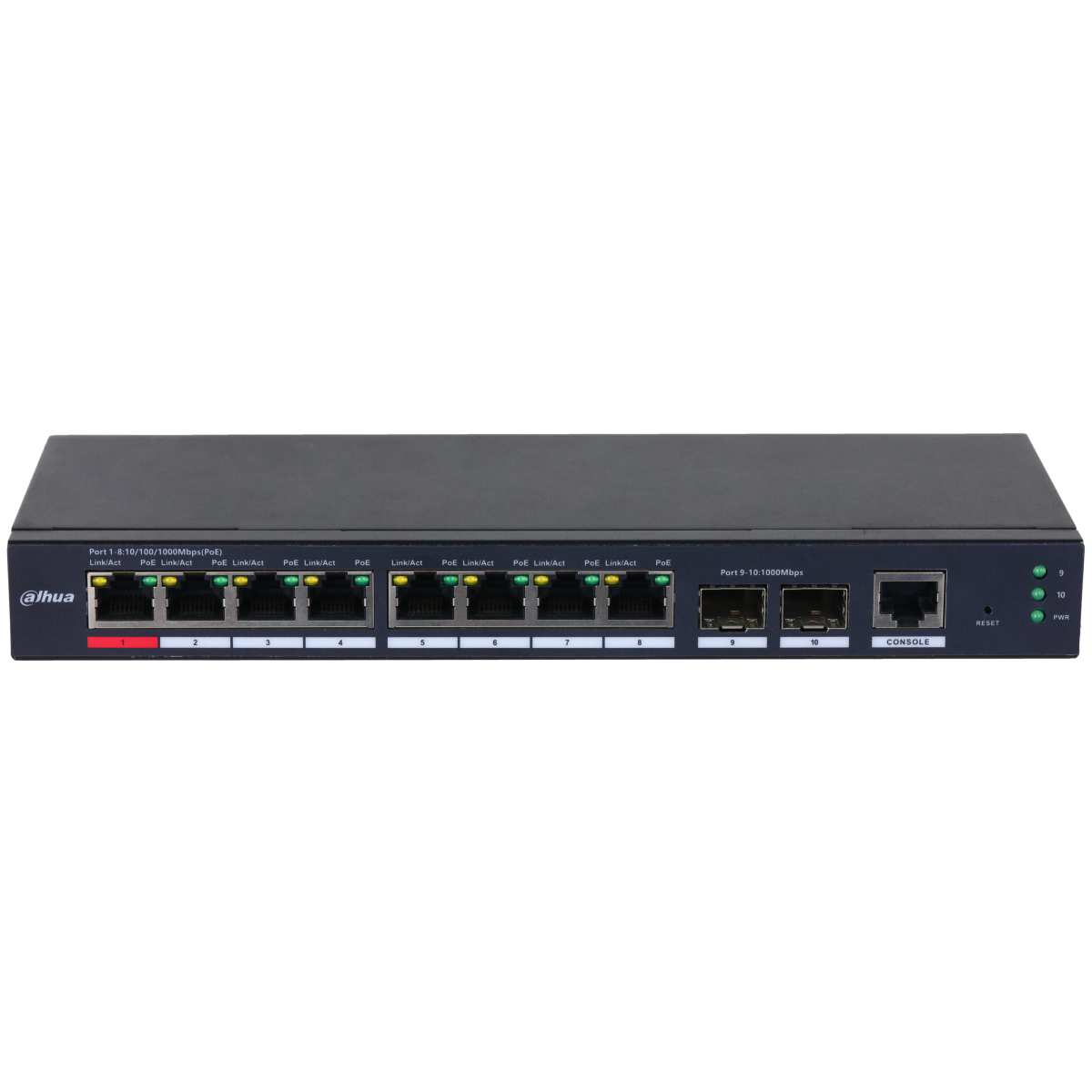 10-Port L2 PoE Switch, 8x Gbit, 110W