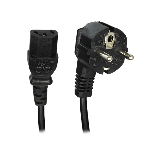 Netzkabel Typ-F, 1,4m, schwarz
