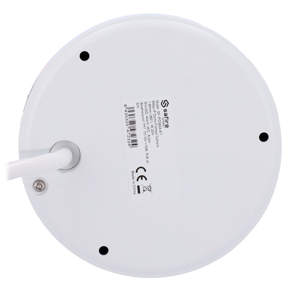 I1 6MP Fisheye Dome, 1.1mm, PoE