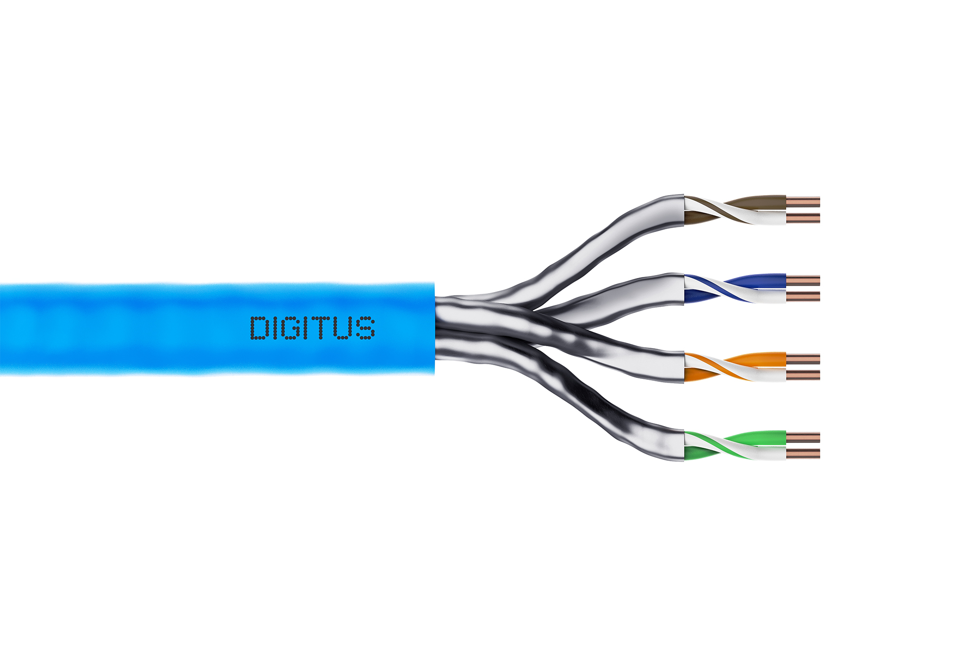 CAT 6A U/FTP Kabel, 500m, Blau