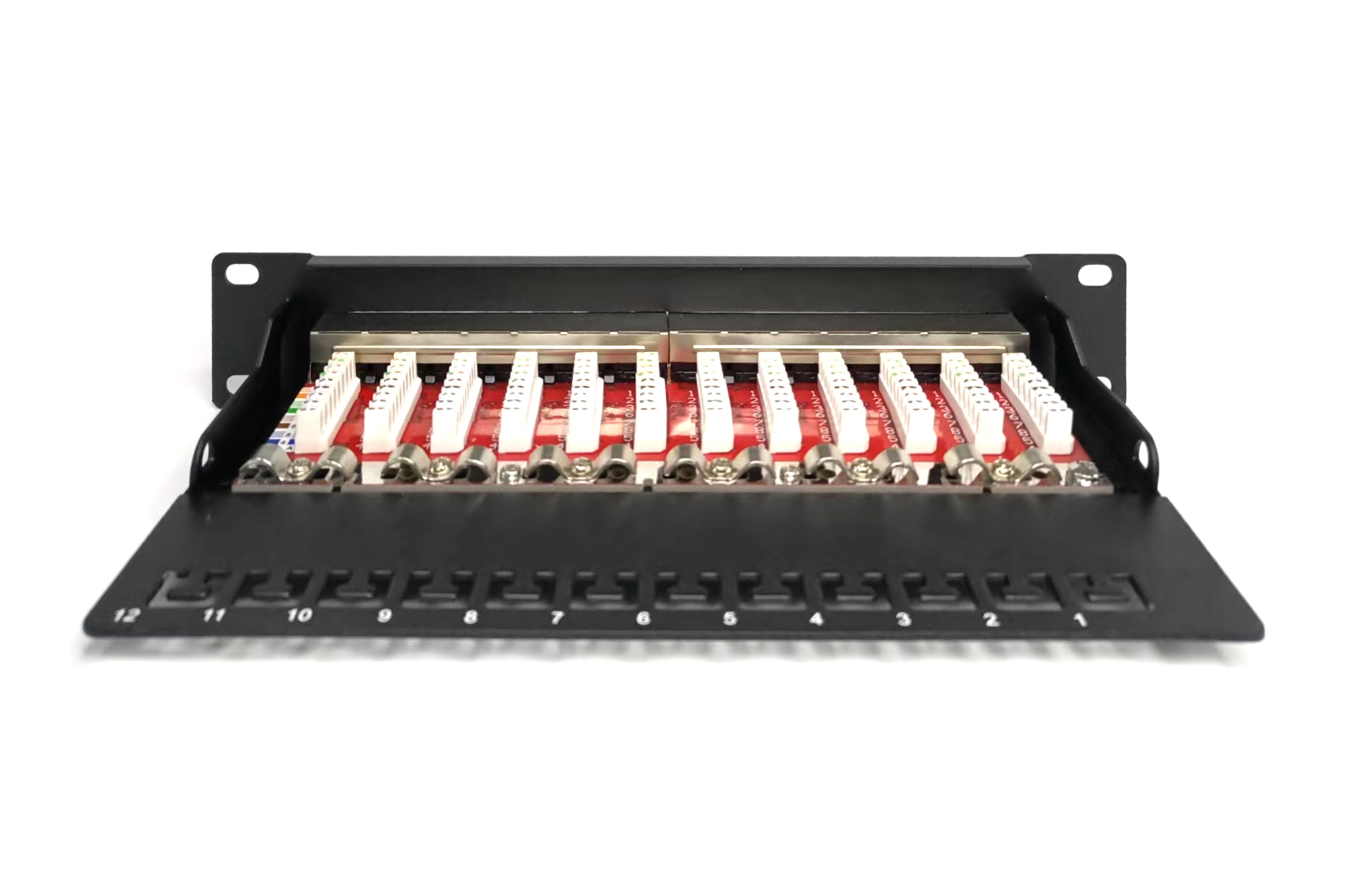 Cat.6A Patchpanel, 12-Port, 10", schwarz