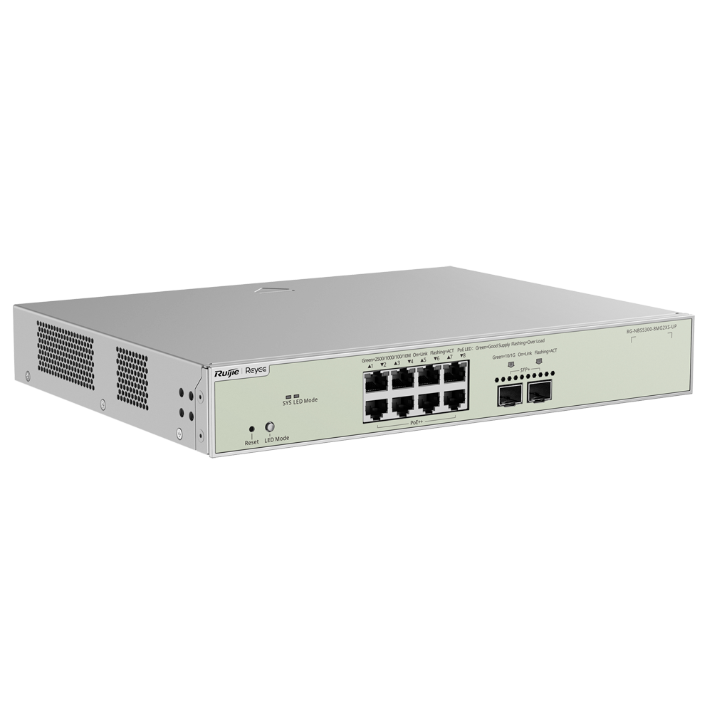 L3 PoE++ Switch, 8x 2.5G, 2x SFP+, 370W