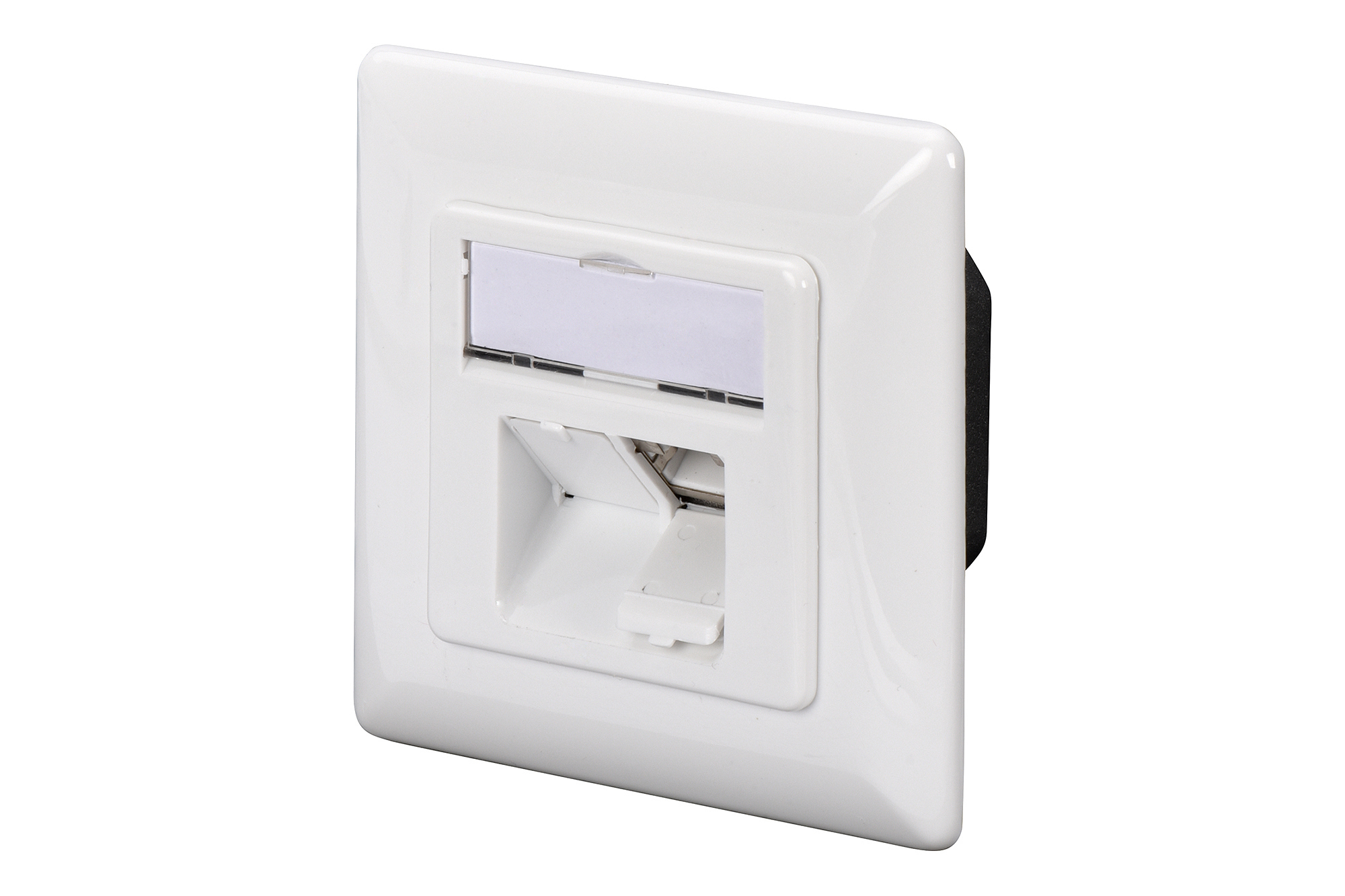 Cat.6A Netzwerkdose, 2x RJ45, AP, weiß