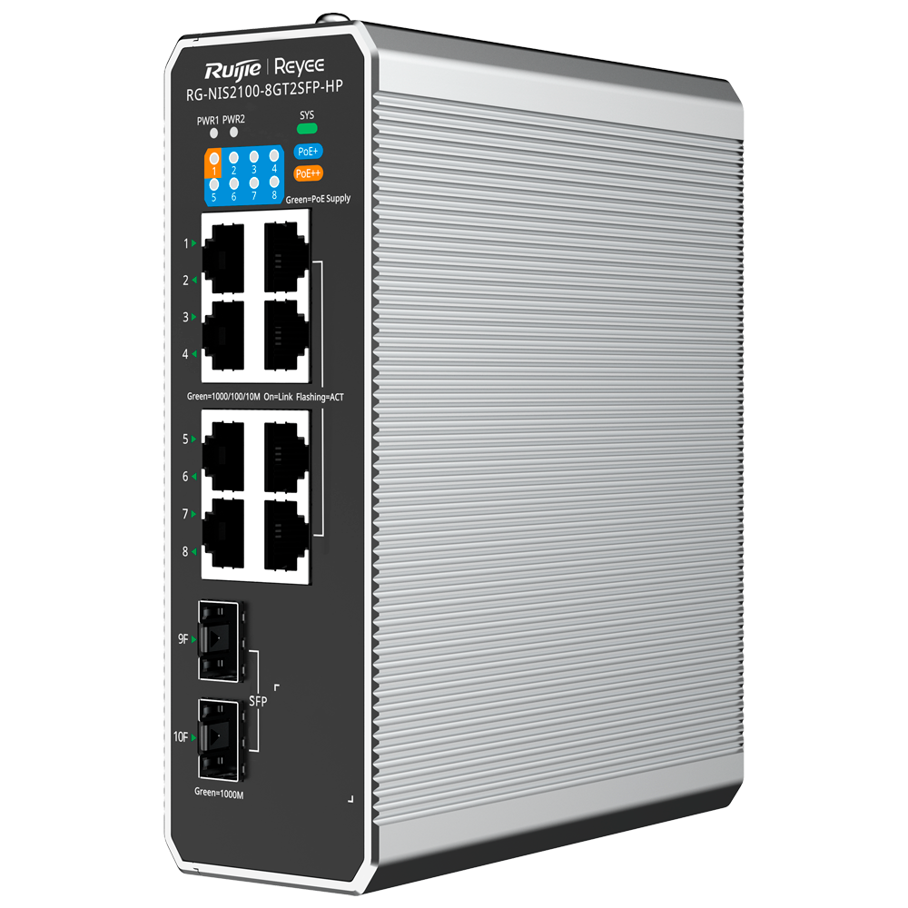 Industrie Switch, 1x PoE++, 7x PoE+, 300W