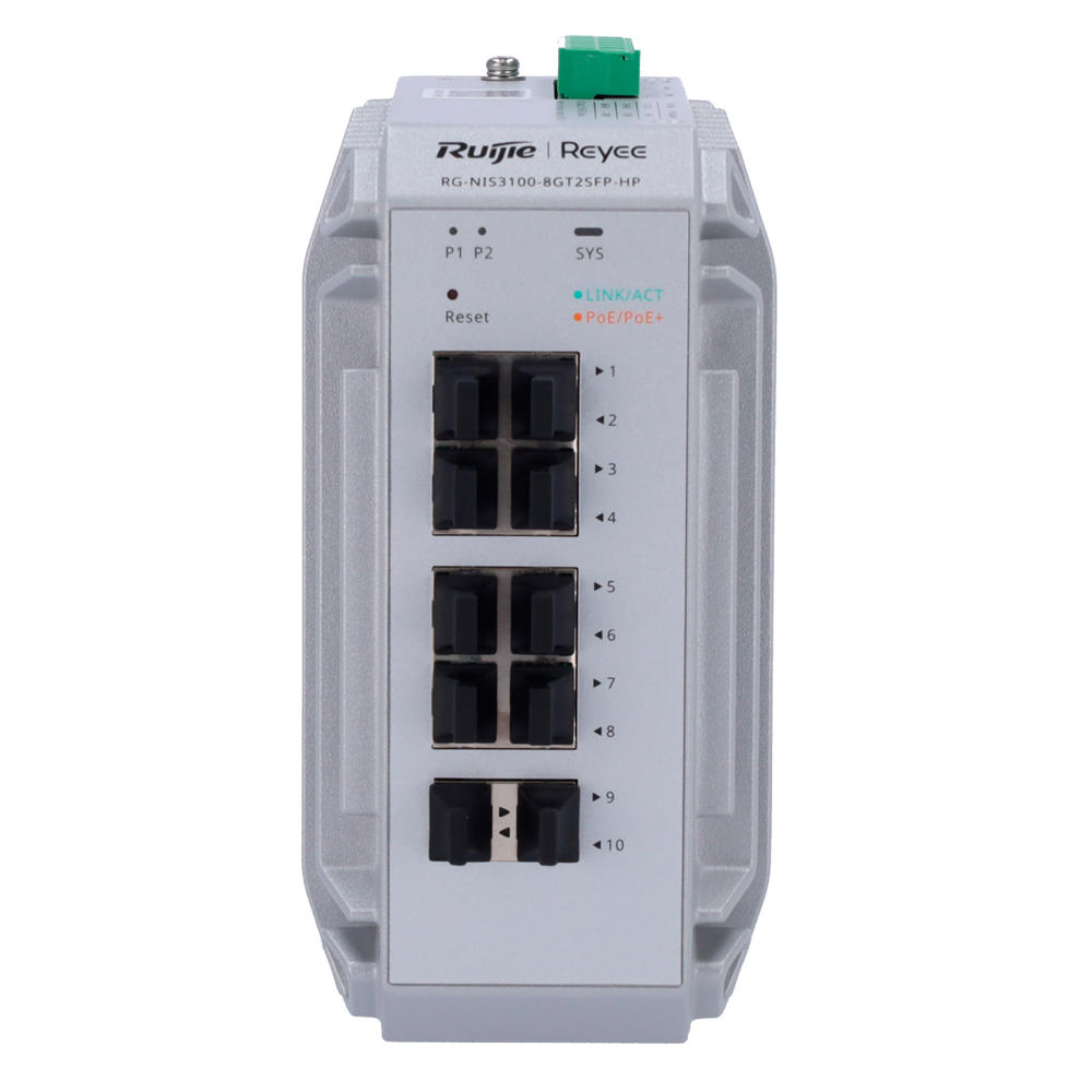 Industrie Switch, 8x PoE+, 2x SFP, 240W