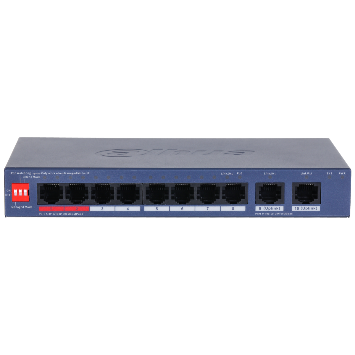 10-Port Cloud PoE Switch, 8x Gbit, 110W