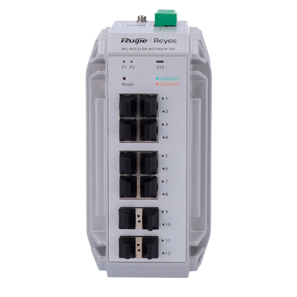 Industrie Switch, 8x PoE+, 4x SFP, 240W